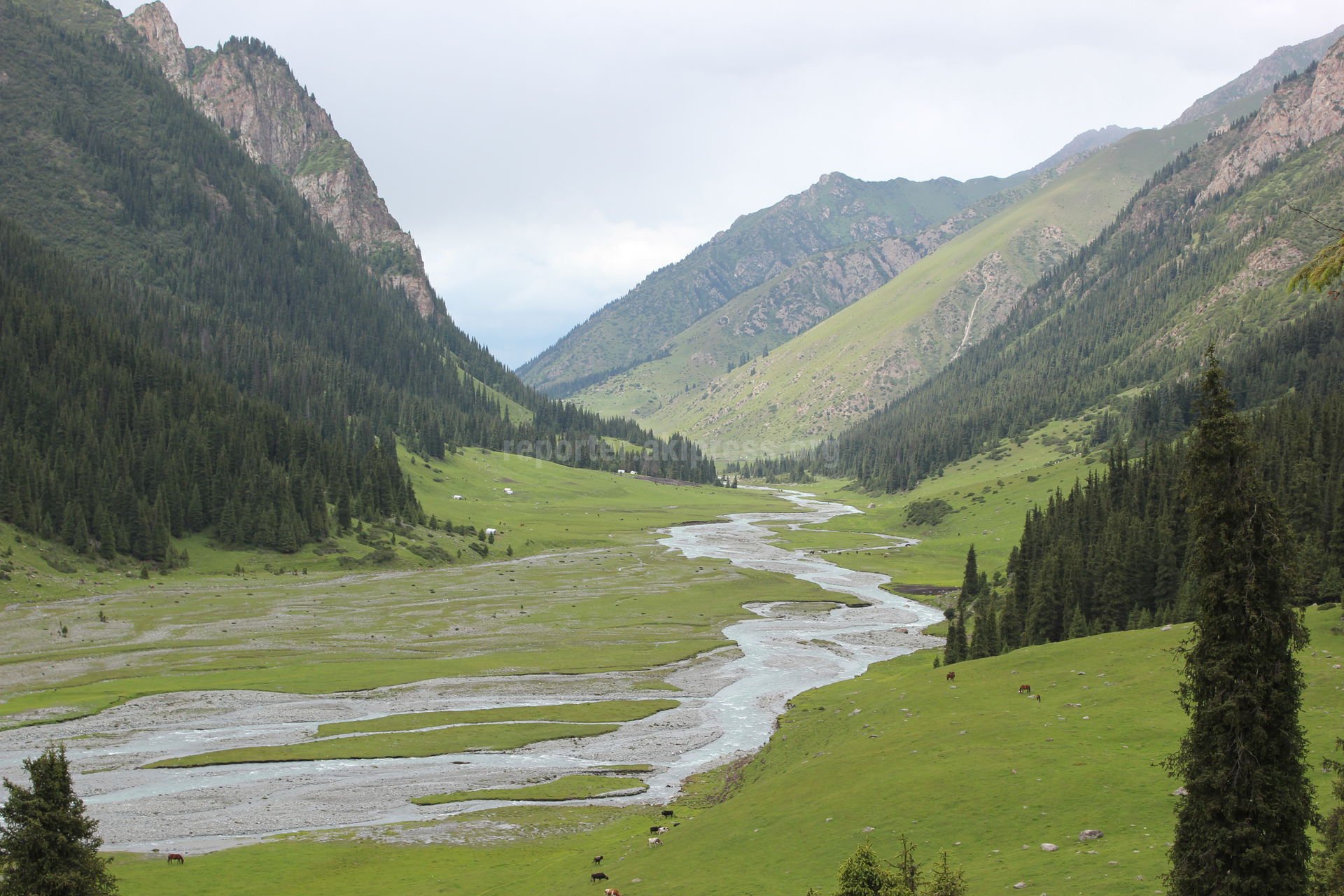 С дроном природа Kyrgyzstan Алтын Арашан