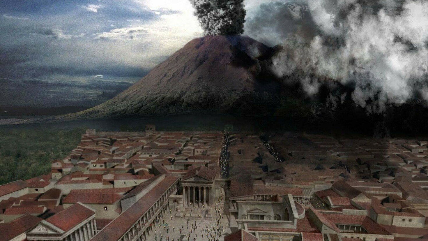 Извержение вулкана уничтожило город