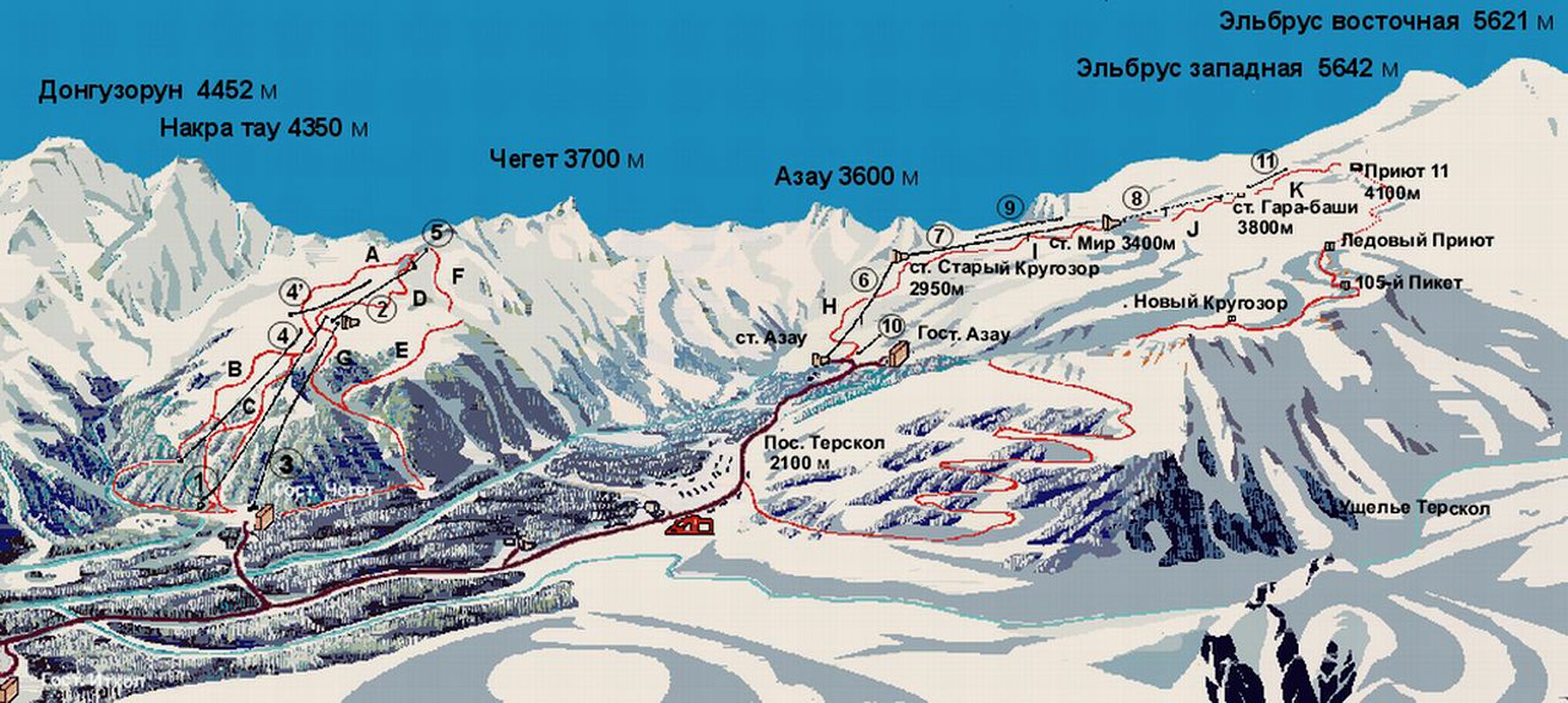 Поселки приэльбрусья терскол. Эльбрус Терскол горнолыжный курорт. Чегет горнолыжный курорт схема трасс. Азау горнолыжный курорт схема трасс. Эльбрус горнолыжный курорт схема трасс 2021.