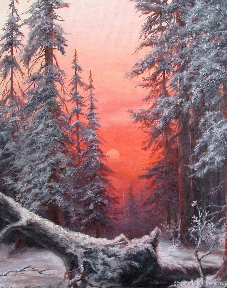 Картина и ,Литвина лес зимой