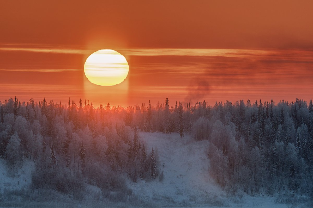 Рассвет зимний Якутск