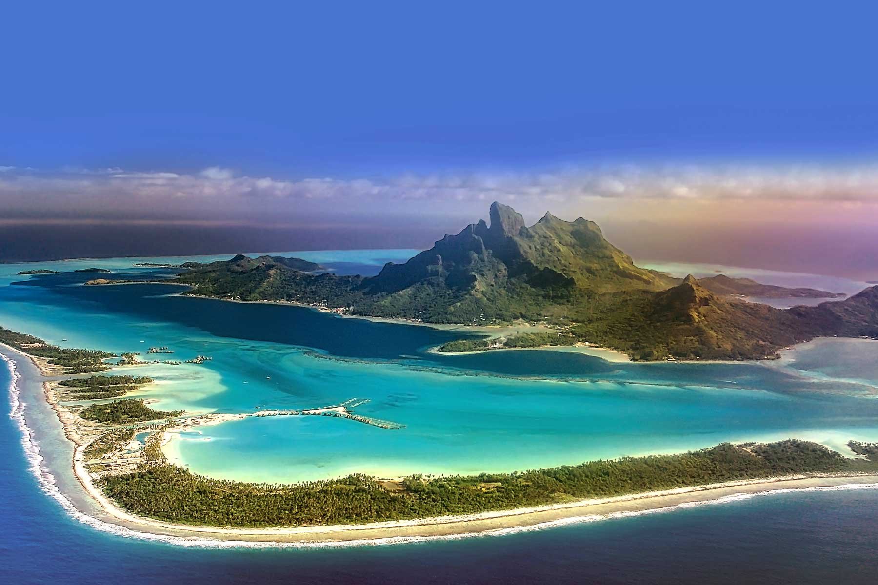 Основные острова тихого океана. Остров Бора-Бора (Bora-Bora). Таити остров Бора Бора. Таити остров архипелаг. Остров Муреа французская Полинезия.