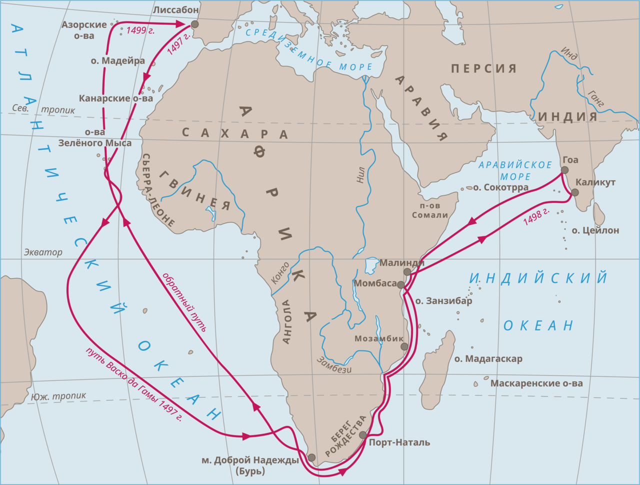 Первый путь в индию. Путь экспедиции ВАСКО да Гама в Индию. Первое путешествие ВАСКО да Гамы в Индию. Путь ВАСКО да Гама 1497-1499. Первое плавание ВАСКО да Гама в Индию.