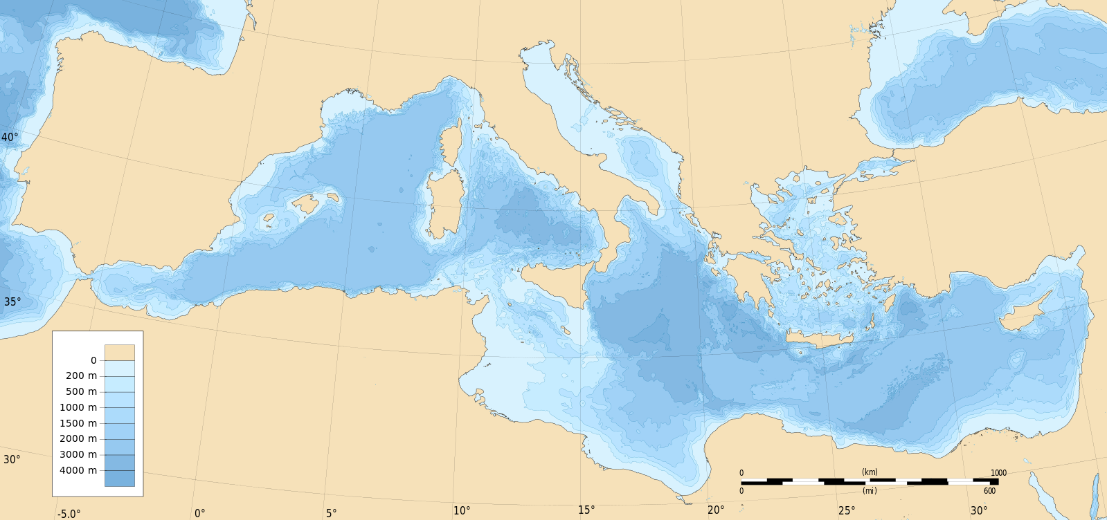 Средиземноморье это азия. Карта глубин Средиземного моря. Рельеф дна Средиземного моря. Глубина Средиземного моря карта глубин. Карта дна Средиземного моря.