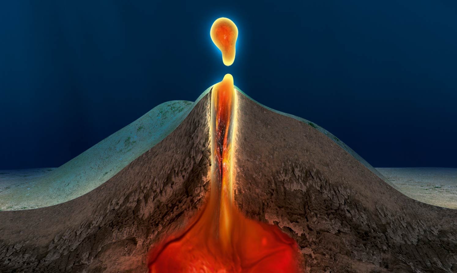 картинки вулкана с водой