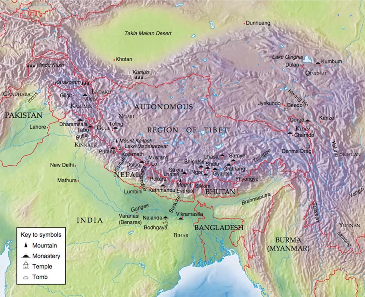 Где находится гора тибет. Горы Гималаи на карте. Горы Гималаи и Тибет на карте. Гималаи Тянь Шань Памир на карте мира. Где находятся Гималаи на карте.