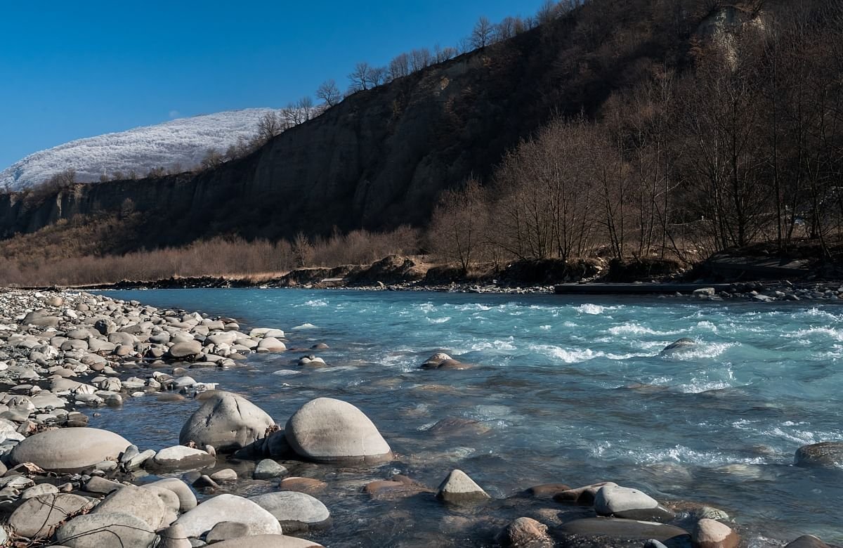 Река Терек в Чечне