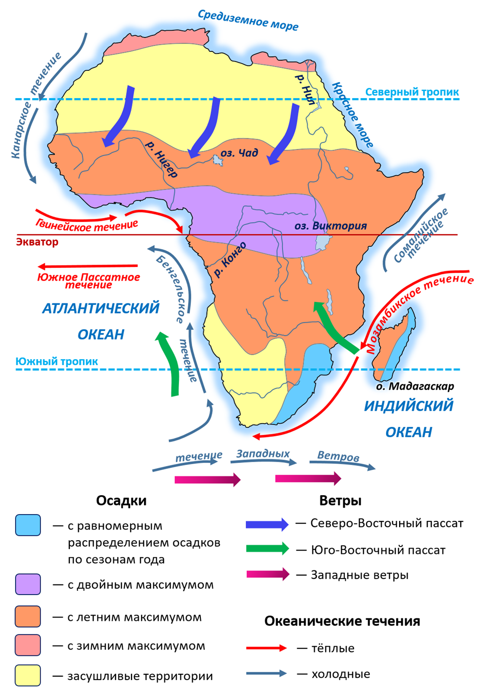 Направление воздушных течений. Холодные и теплые течения Африки на карте. Теплые и холодные течения Африки на контурной карте. Холодные течения канарское Бенгельское сомалийское на карте Африки. Холодные и тёплые течения ветров Африки.