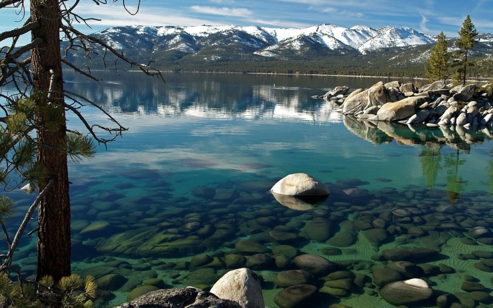 Озеро с прозрачной водой