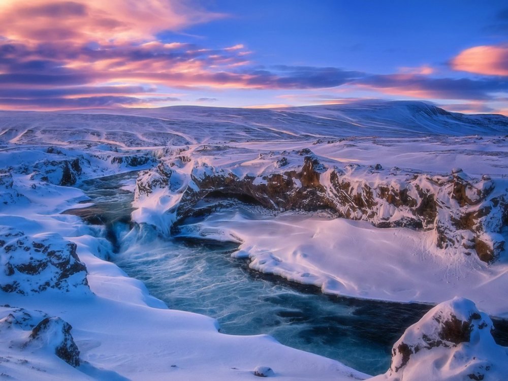 Природа Исландии зимой