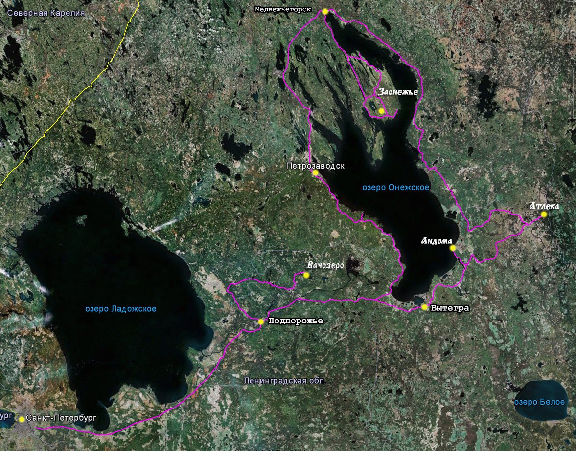 Карта ладоги и окрестностей