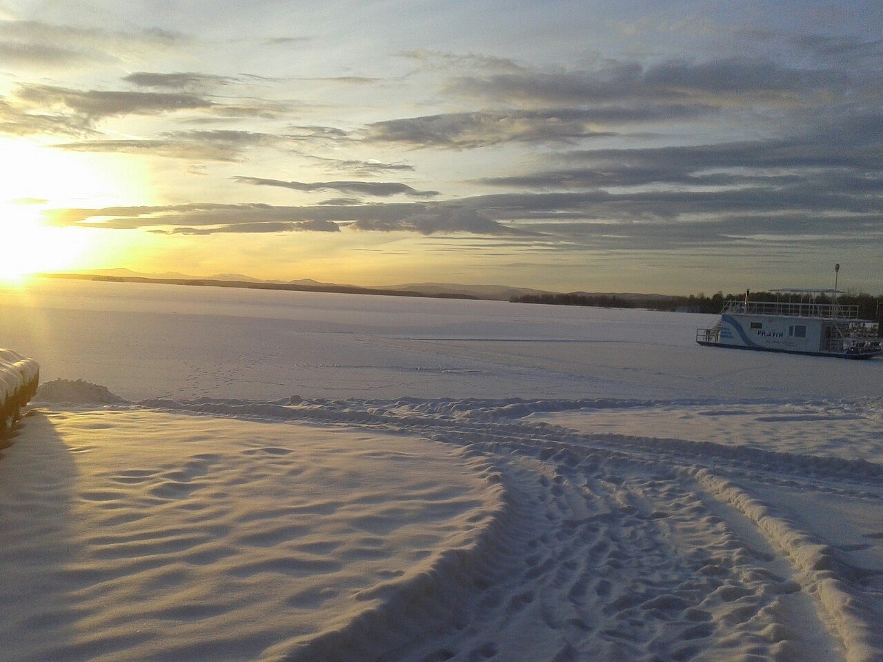 озеро увильды зимой