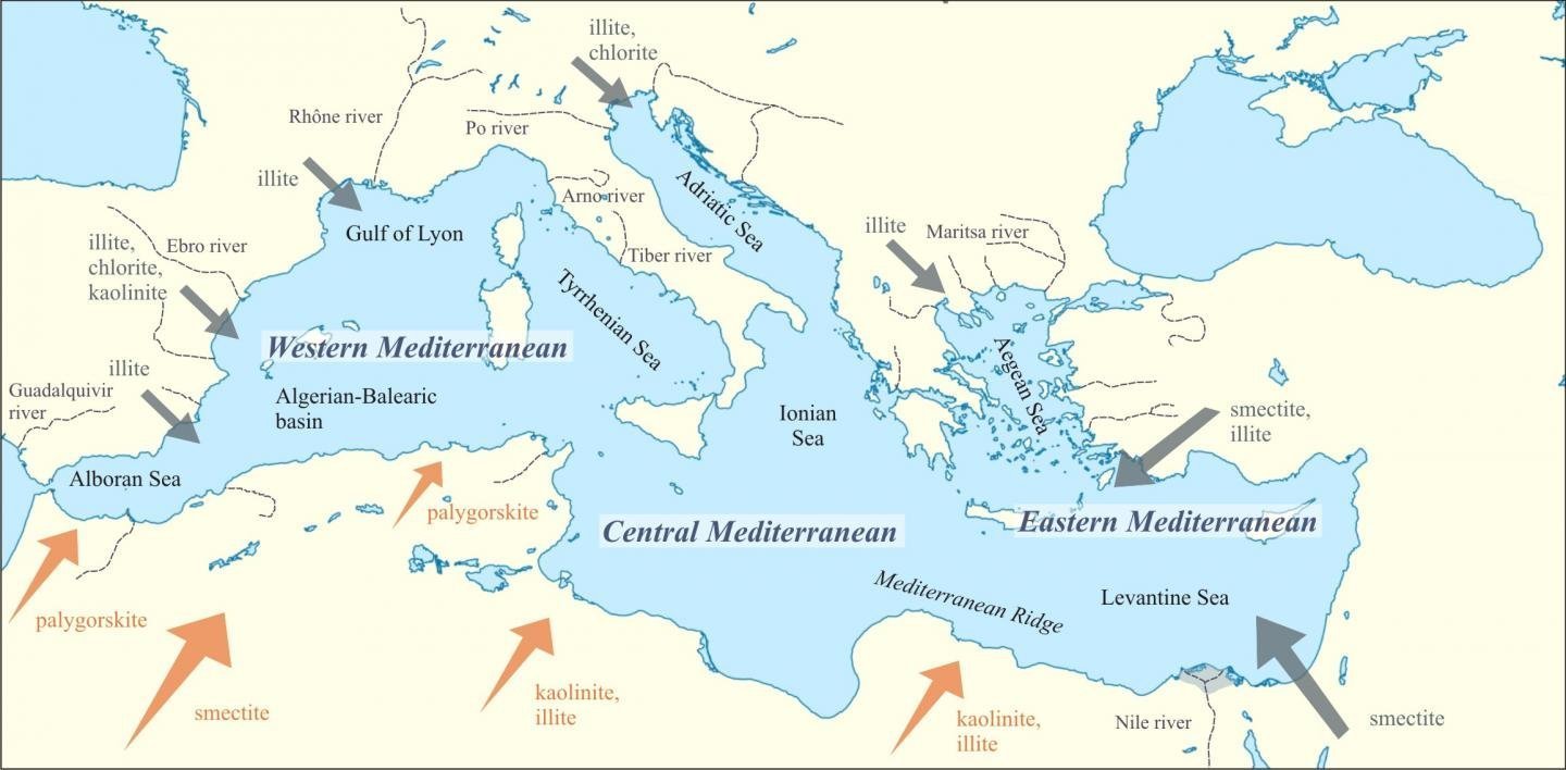 средиземное море карта