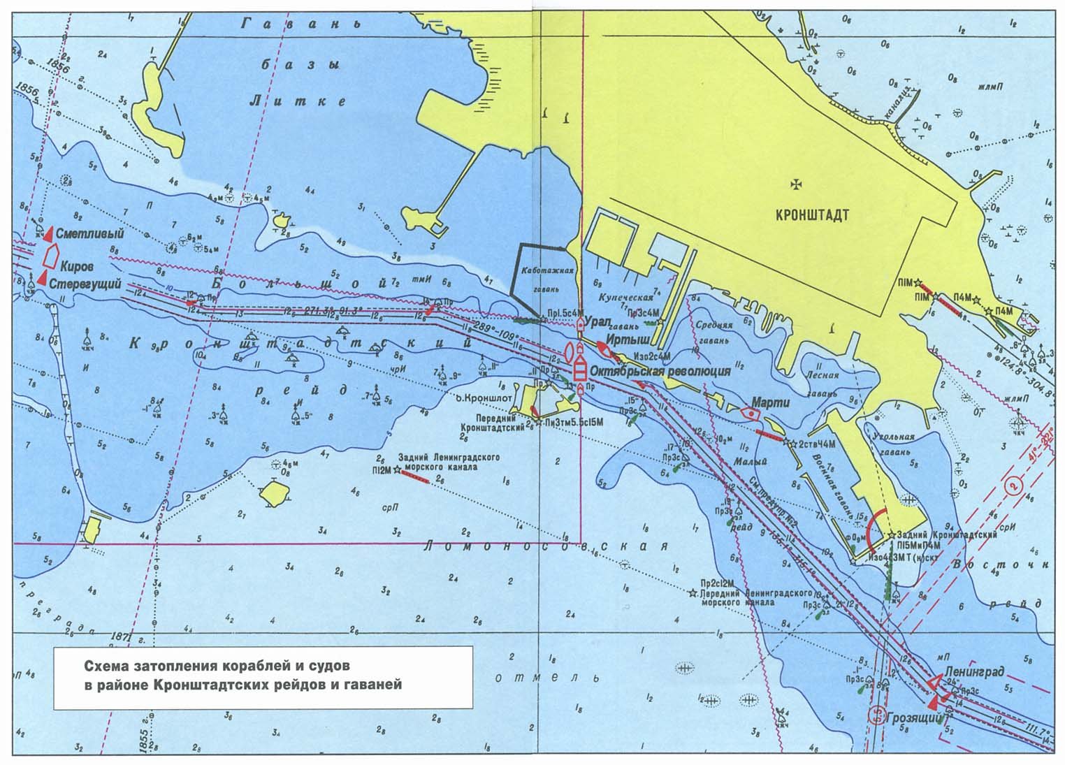 Морская карта новороссийской бухты