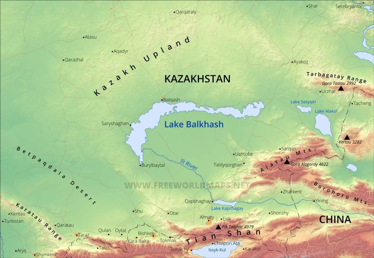 Где находится балхаш. Озеро Балхаш на карте Казахстана. Оз Балхаш на карте. Контур озера Балхаш. Озеро Балхаш на карте Евразии.