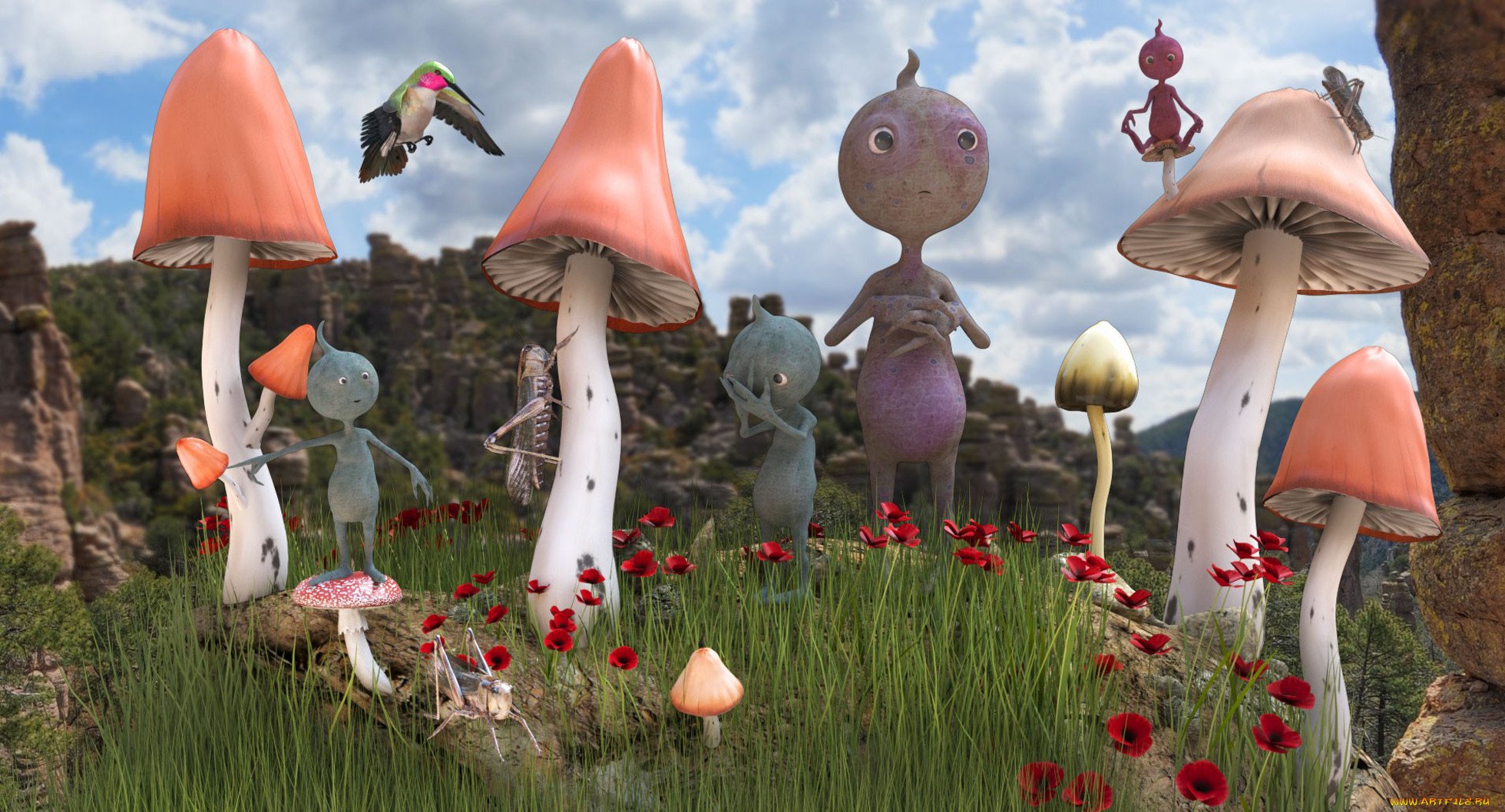 Живые грибы. Веселый гриб. Инопланетные грибы. Гриб из мультфильма. Грибы 3д.