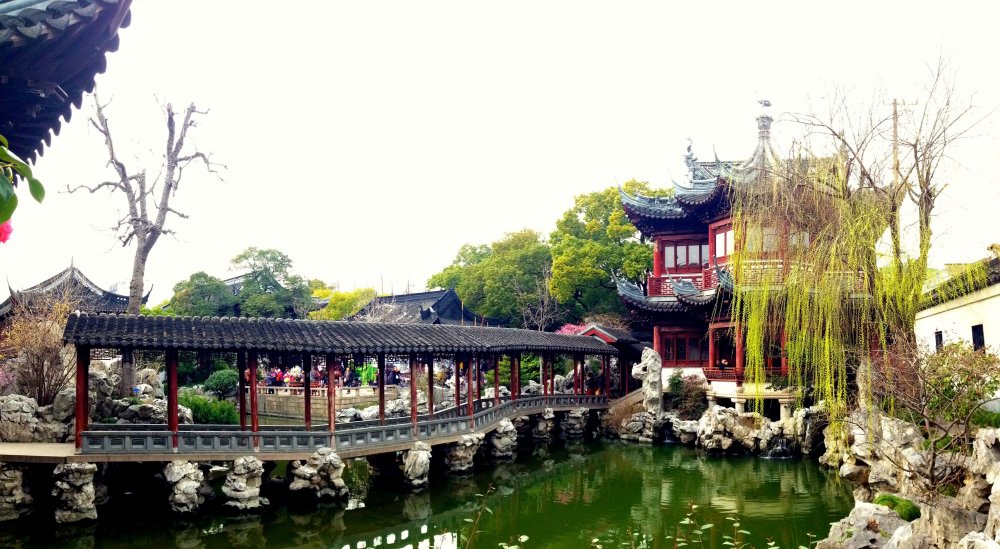 Сад Юй юань в Шанхае чайный домик
