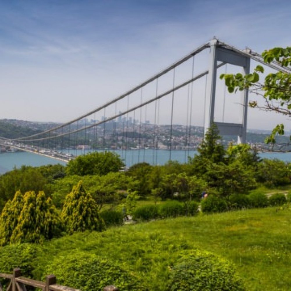 Парки с видом на мост Стамбула