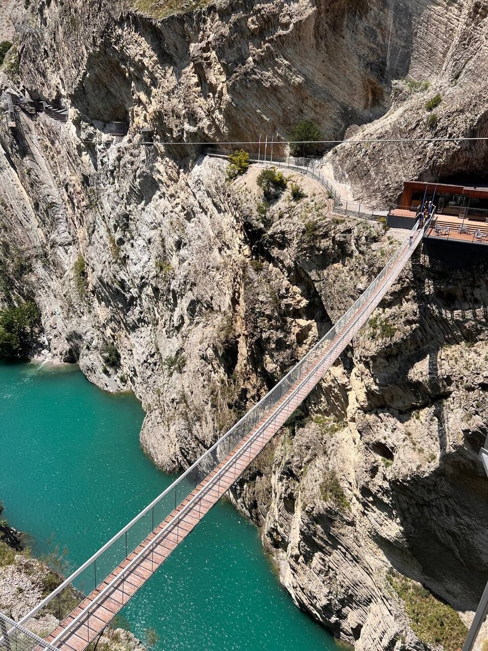 Подвесной мост Сулакский каньон