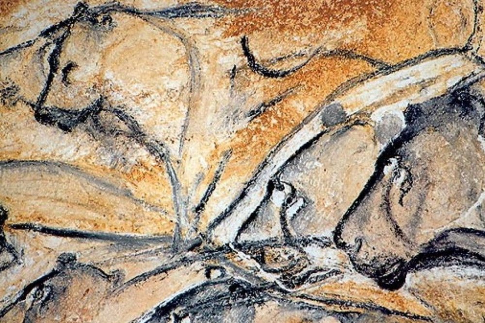 Оттиск человеческой руки пещера пеш-Мерль Франция палеолит