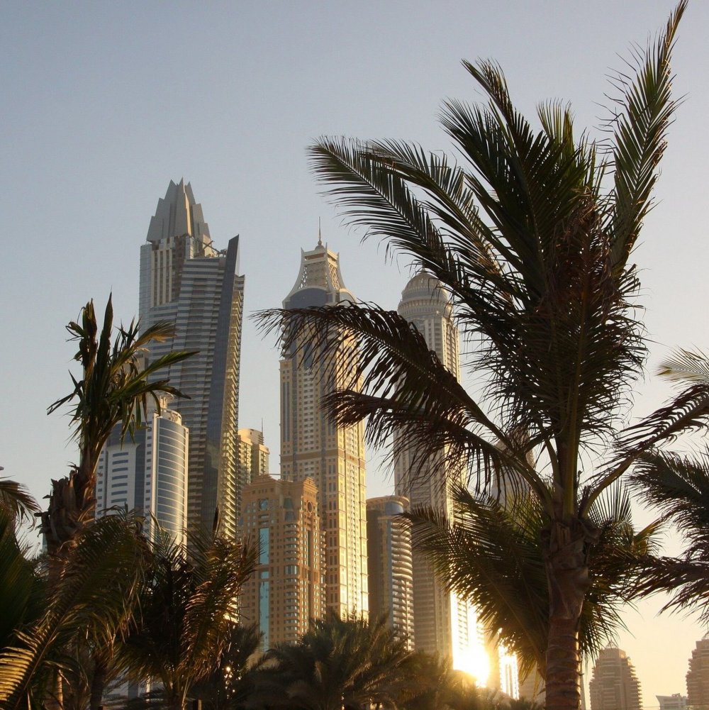 Эстетика Дубай на закате