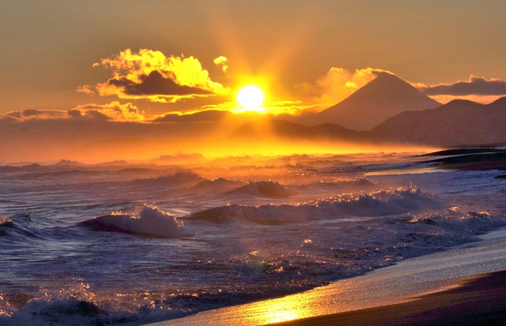 Халактырский пляж Камчатка рассвет