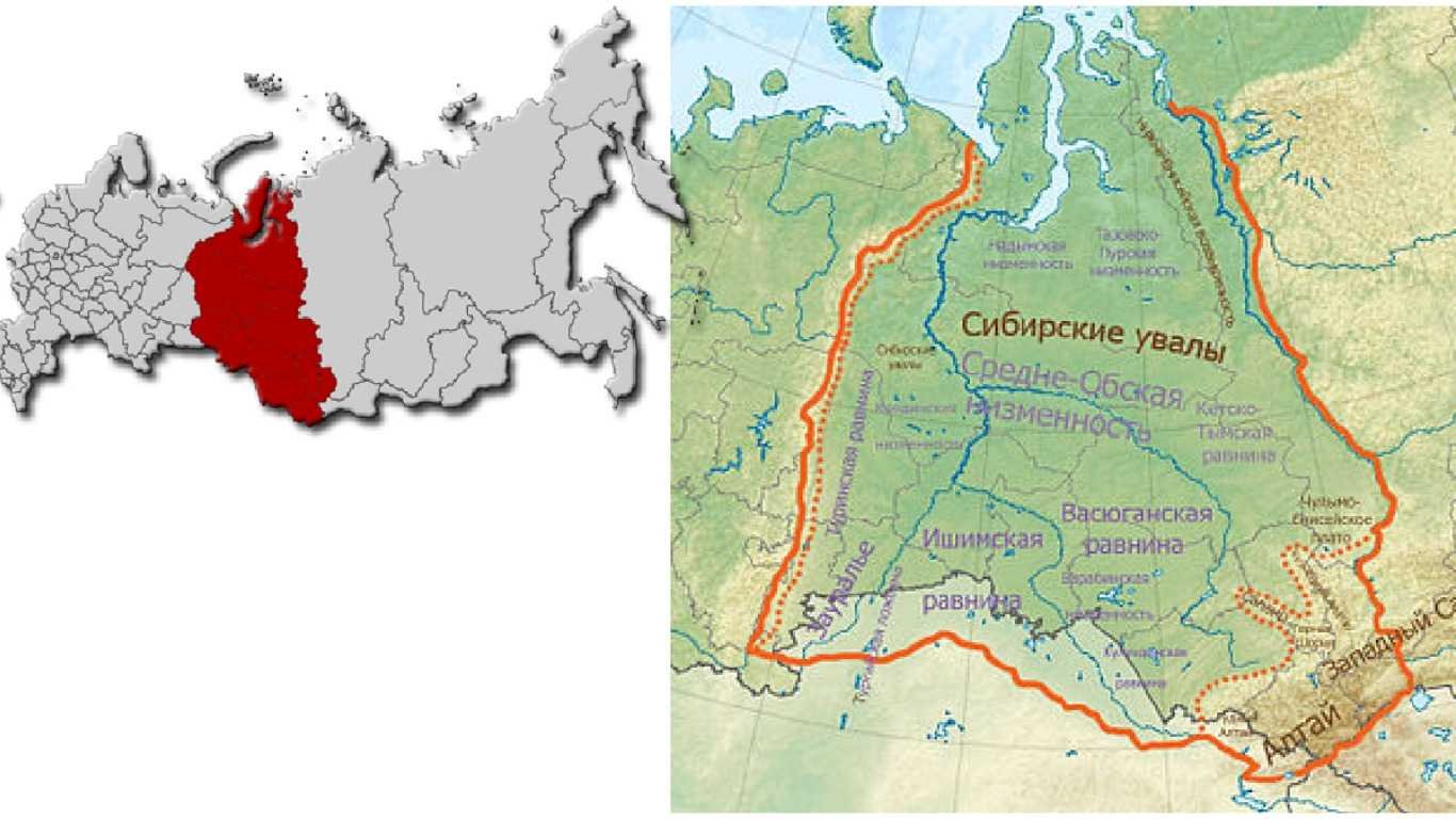 карта сибири фото