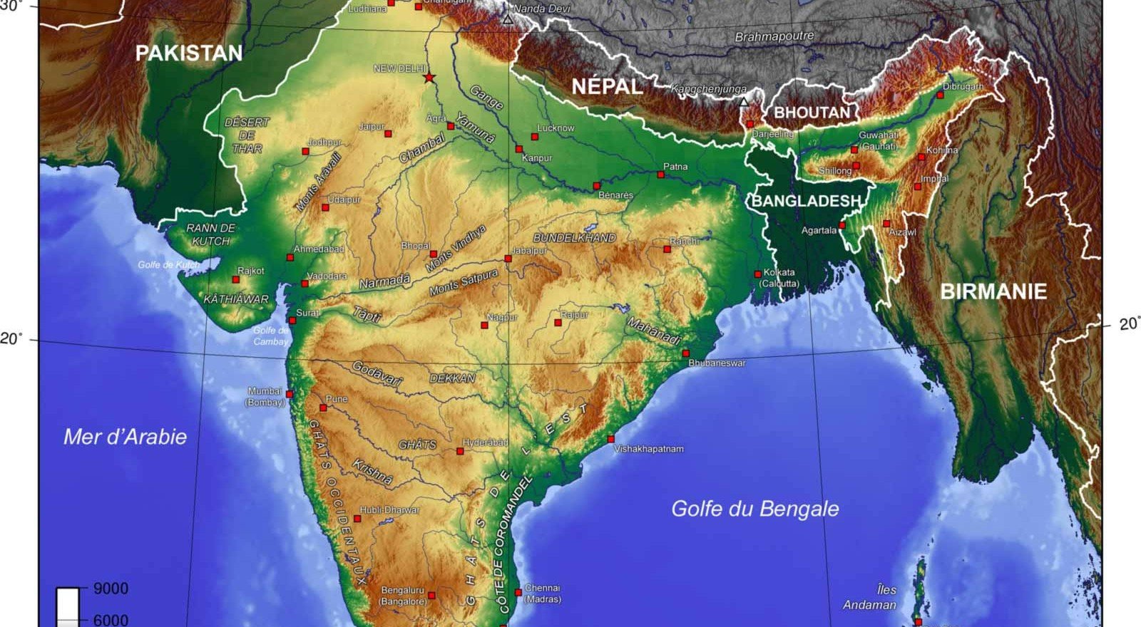 Где находится декан на физической карте. Индия плоскогорье декан. Рельеф Индии карта. Плоскогорье декан на карте Индии. Физическая карта Индии.