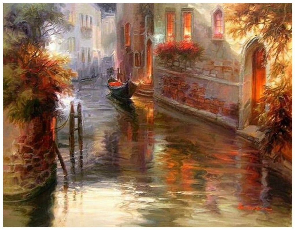 Маслом будет хватать. Пейзажи корейского художника Dae Chun Kim. Смородинов Венеция. Красивые картины. Современная живопись.