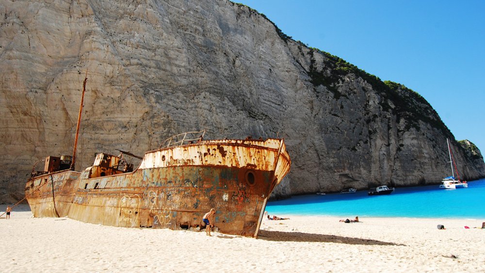 Пляж кораблекрушений Греция Закинф