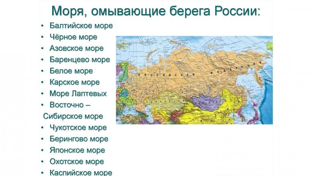 Сколько морей морей омывают Россию