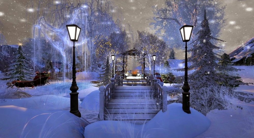 Красивая зима романтичная
