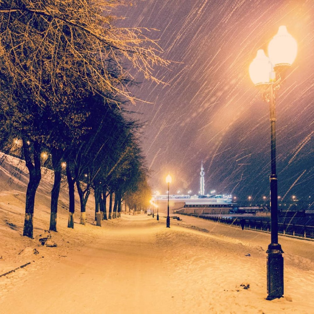 Зимний вечер город Тольятти
