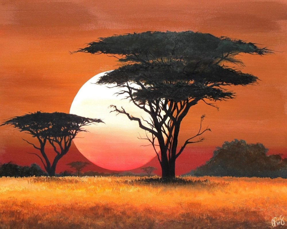 Африканские пейзажи в живописи